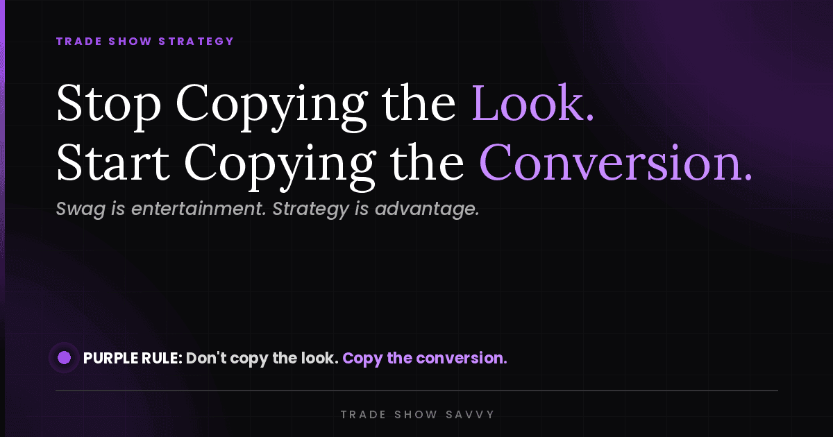 Competitor Walks: Study Strategy, Not Swag